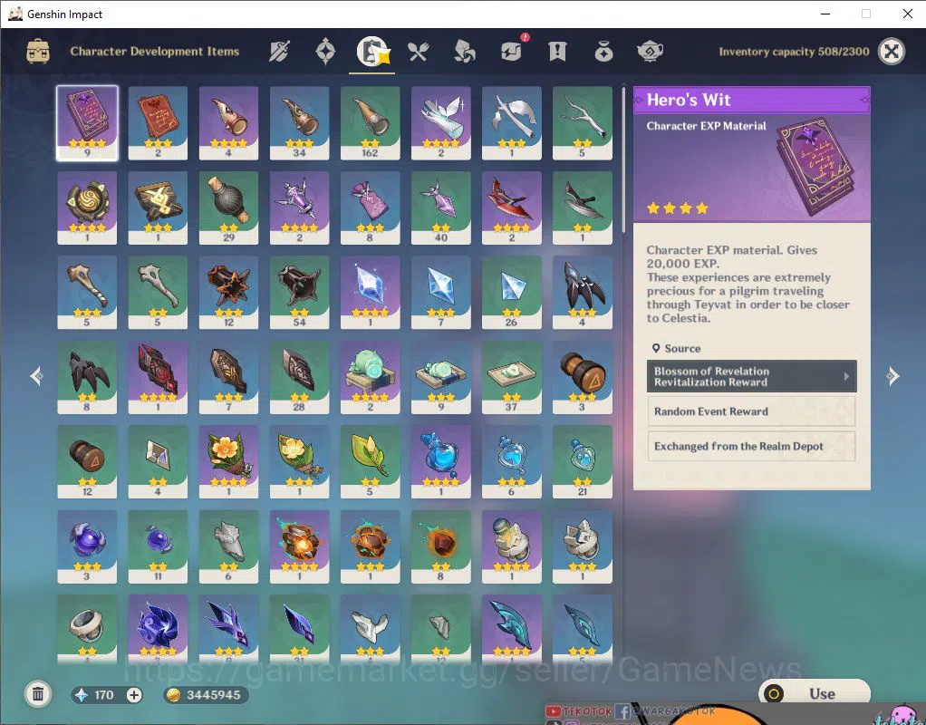 Genshin Impact Accounts Asia|AR 50|6 Limited| [Eula+C1],Wanderer,HuTao,Zib image 7