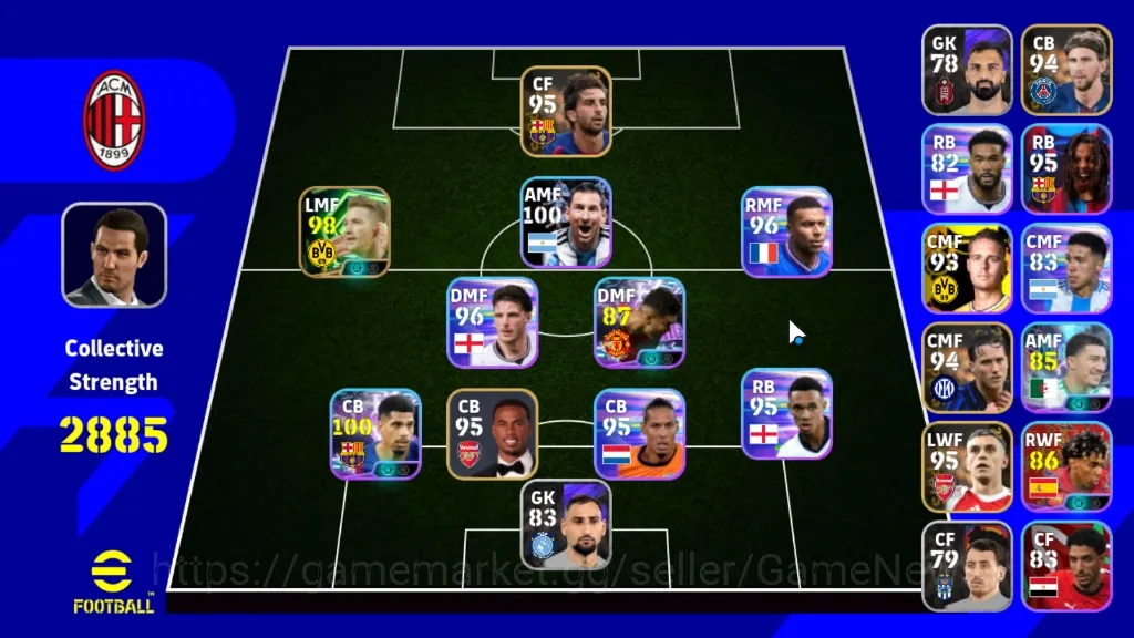 eFootball Accounts Others Android|Power 2885|Show Time Ronald Araujo,Casemiro,Ibrahim Maza,Lionel Messi,Yamal|Epic Marco 1