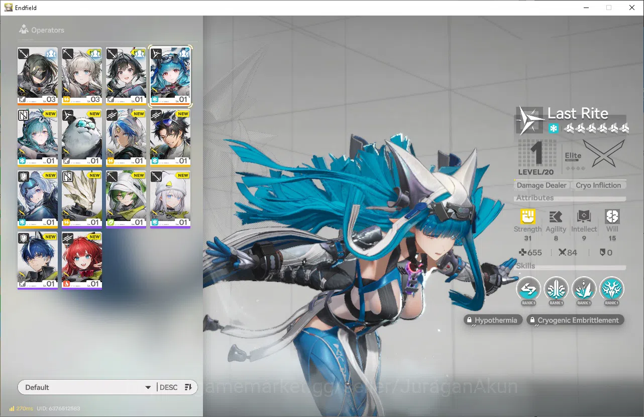 Arknights: Endfield Accounts NA/EU|Fresh Starter + Meta SSR Last Rite + 7 SR Ch image 1