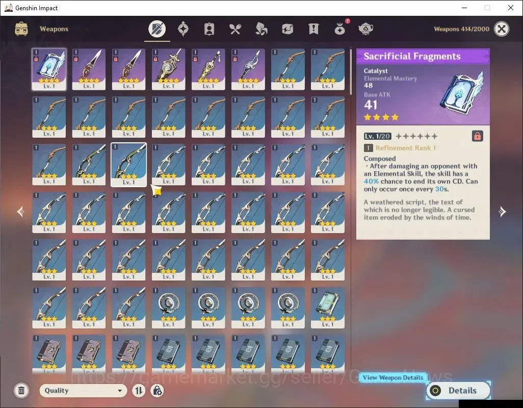 Genshin Impact Accounts Asia|AR 25|1 Limited Lauma|Low Main Quest|Reunion image 3