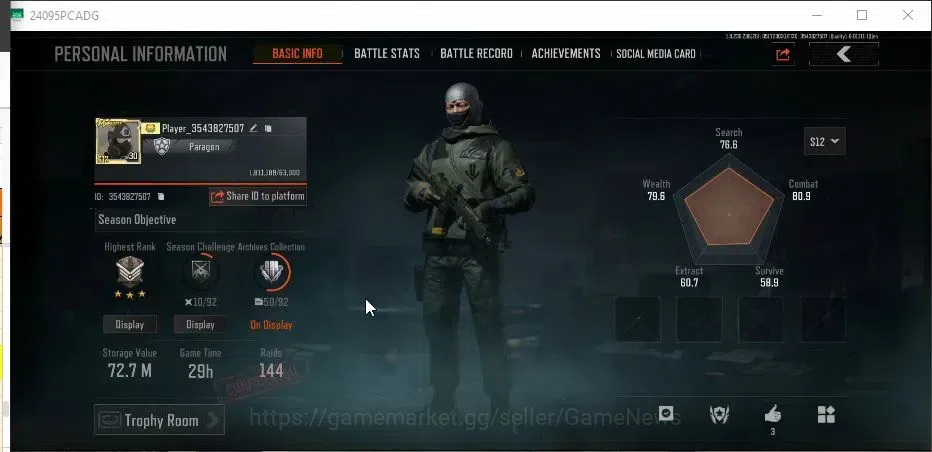 Arena Breakout Accounts MOBILE Lv30|SV 72,7M|CV 64M|5 Set|Decree VSS|Feath image 2