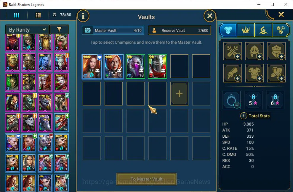 Raid: Shadow Legends Accounts Lv22 222K Power|13,9K Gems|1 Mythical (Mezomel Lup image 5