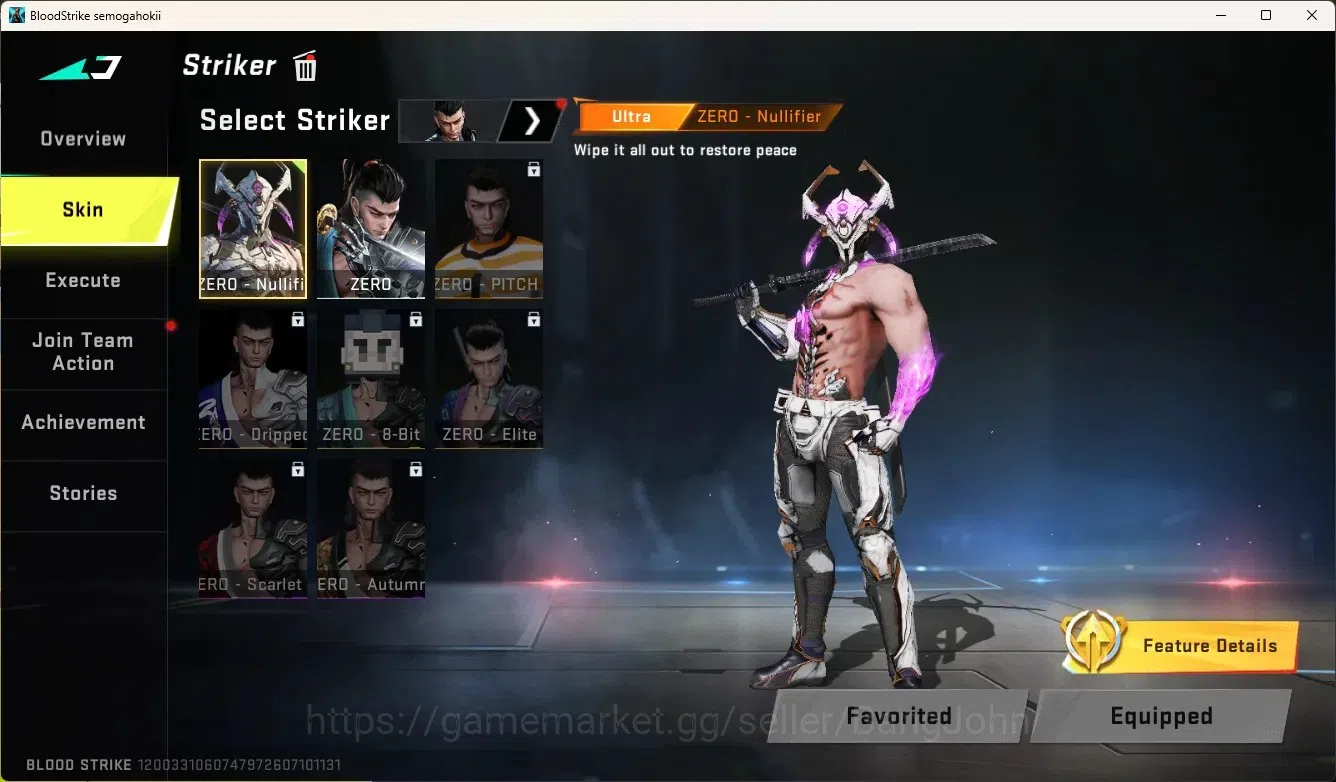 Blood Strike Accounts Others ASIA | Ultra Striker: Zero - Nullifier | 3 Legendary Gun |Check SS BS2004B 7