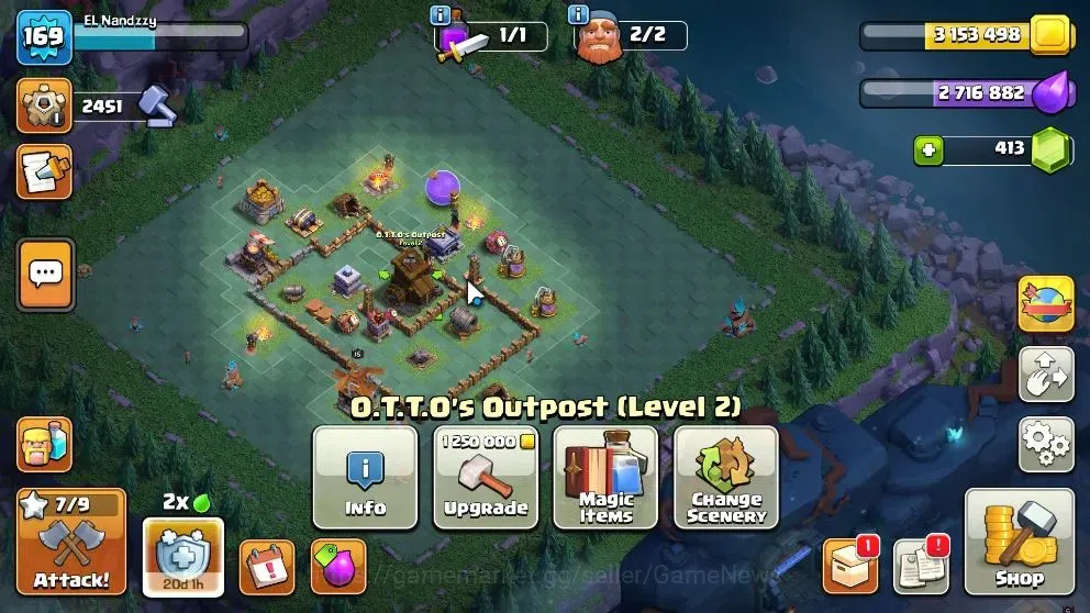 Clash of Clans Accounts High-End LV 169|TH14-BH 8|HH 8|Limited Skin|BK 57 AQ 60 GW 25 MP 27 RC 24 BM 6 BC 15|Free CN 17