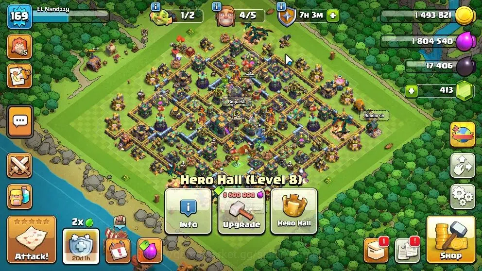 Clash of Clans Accounts High-End LV 169|TH14-BH 8|HH 8|Limited Skin|BK 57 AQ 60 GW 25 MP 27 RC 24 BM 6 BC 15|Free CN 6