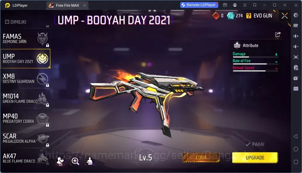 Free Fire Accounts Indonesia | 2 EVO (UMP Lv5, M1014 Lv6)| M1887- Aqua Burst| 2 Bunny Backpack | Naruto Bundle:Jiraiya 4