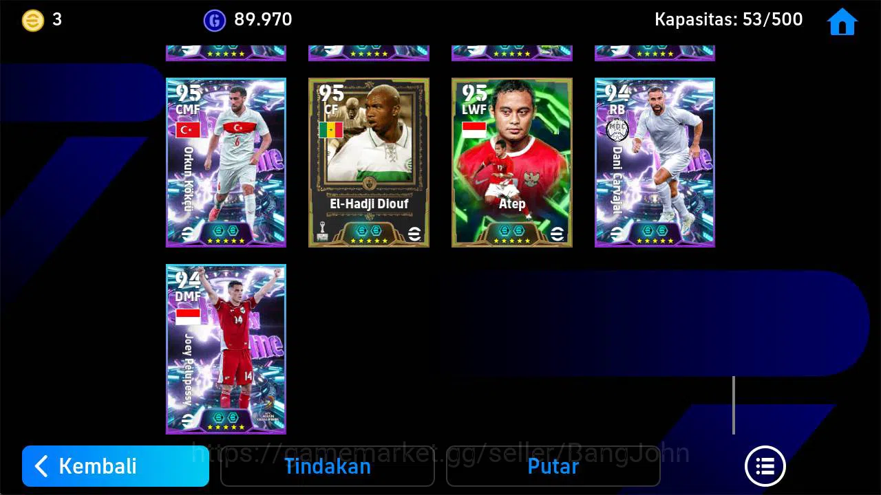 eFootball Accounts Power 3260, messi MSN, J Cruyff epic, thuram epic, image 10