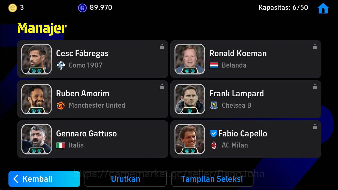 eFootball Accounts Power 3260, messi MSN, J Cruyff epic, thuram epic, image 3