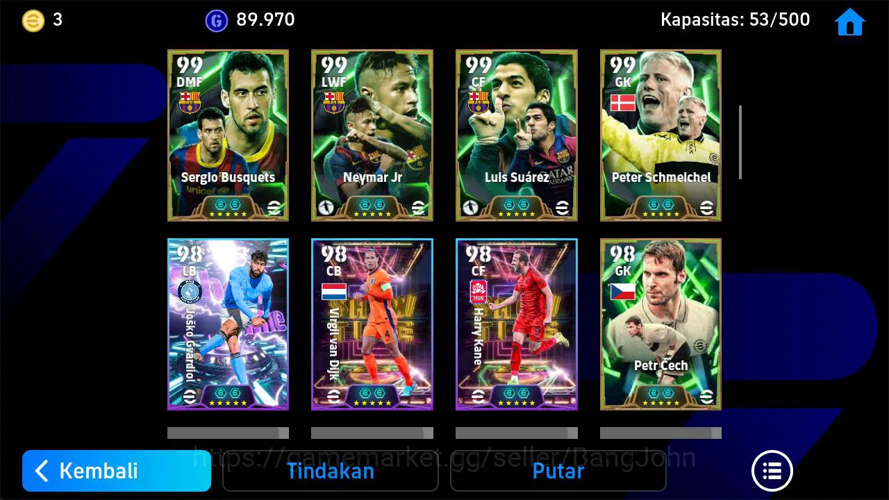 eFootball Accounts Power 3260, messi MSN, J Cruyff epic, thuram epic, image 5