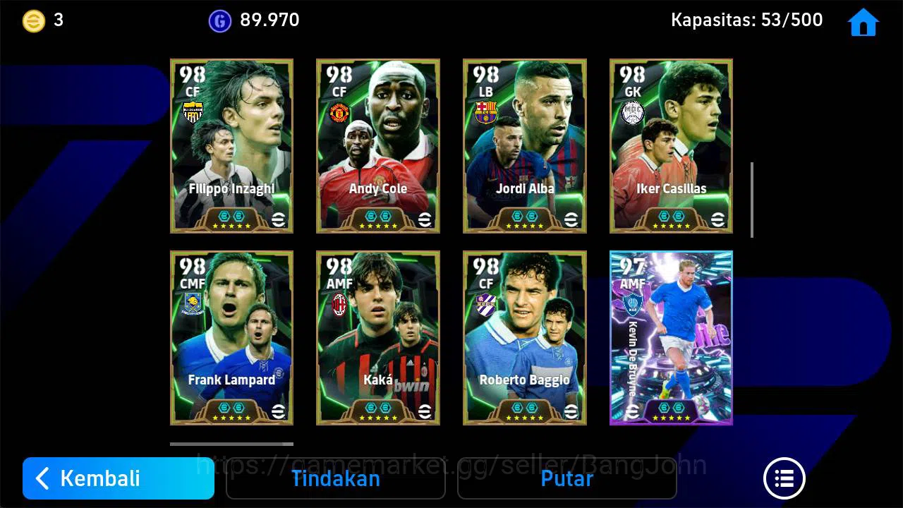 eFootball Accounts Power 3260, messi MSN, J Cruyff epic, thuram epic, image 6