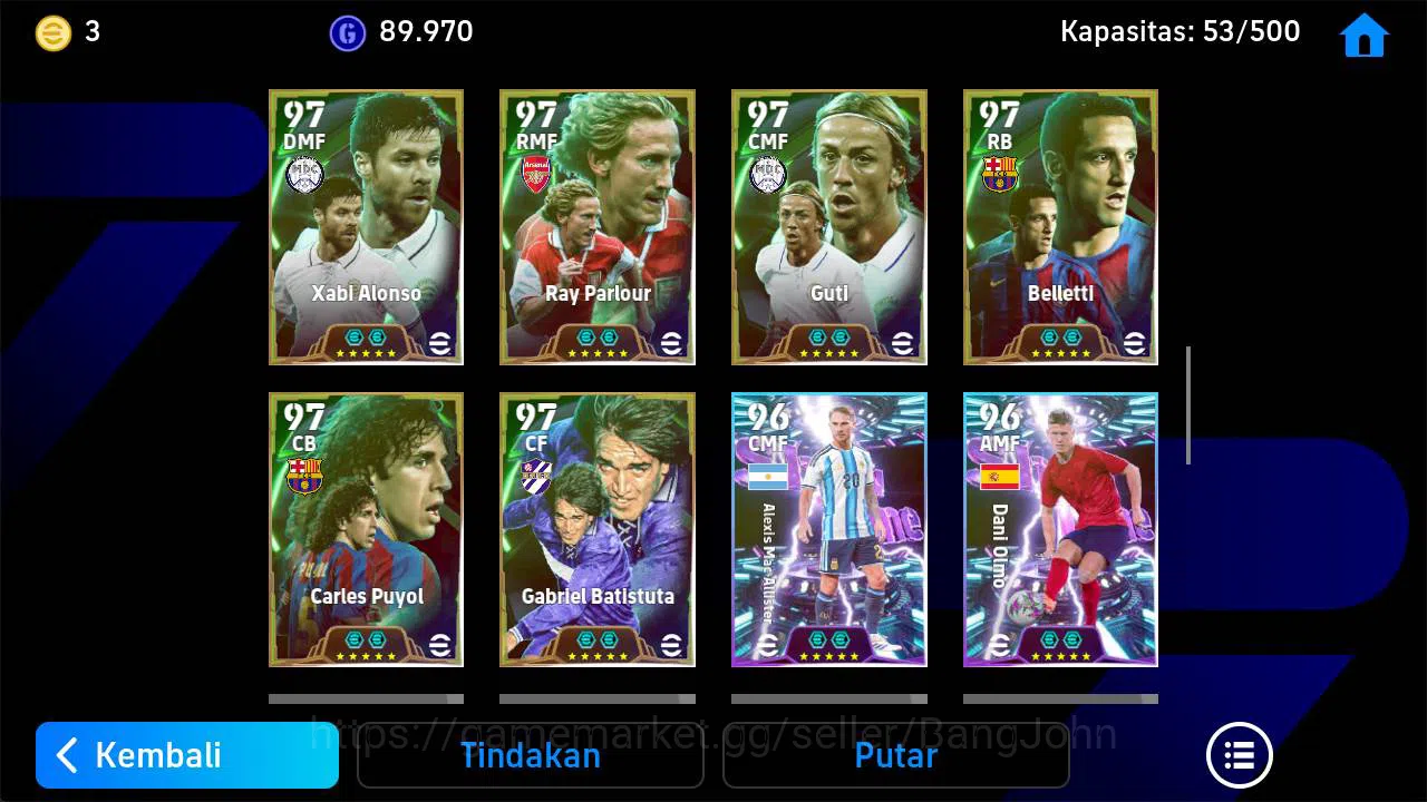 eFootball Accounts Power 3260, messi MSN, J Cruyff epic, thuram epic, image 7