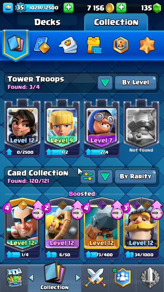 Clash Royale Accounts Lv 35|Trophy 8000|KTL 12|LimitedSkin|Total Card 12 image 4