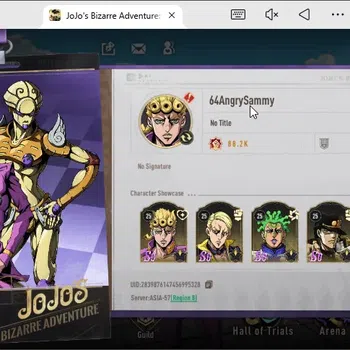 JoJo’s Bizarre Adventure: All Star Battle R Accounts Asia | 6SSR | Jotaro K, Caesar A, Giorno G, Diavolo, Prosciutto, ETC