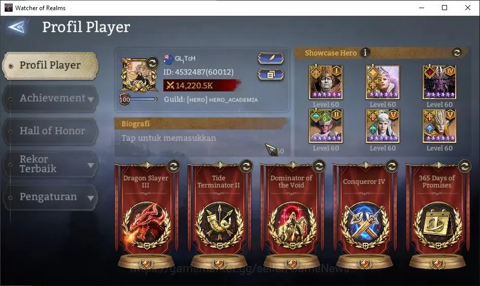 Watcher of Realms Accounts GLOBAL 60x|14M PWR|15 Lord[LadyAlexA5,Ingrid,Prate image 2
