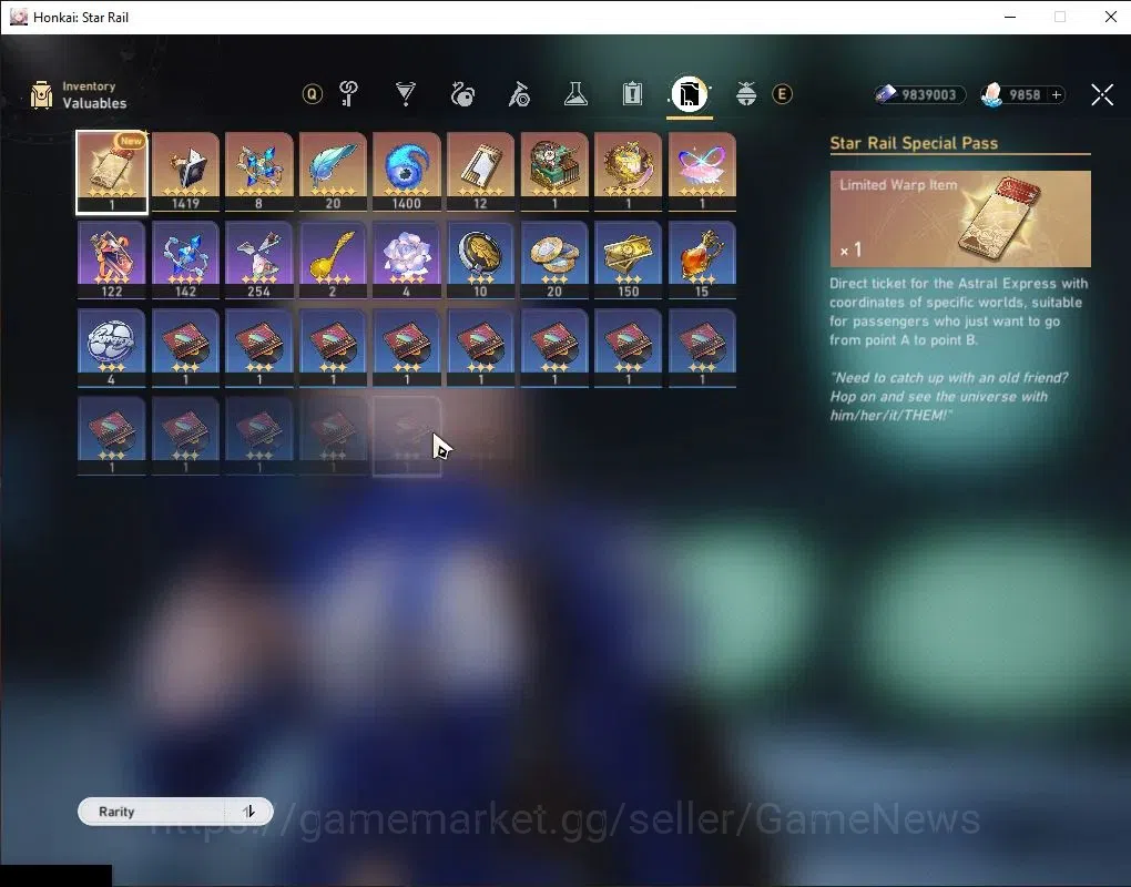 Honkai Star Rail Accounts Others Asia|TL 66|Premium HyperCarry|9,8K SJ|12 Limited|(Sunday 10