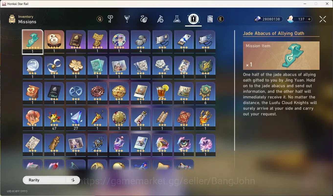 Honkai Star Rail Accounts Others ASIA|TL 65|5 Limited [Yao Guang Eidolons 6],Acheron,Yunli,Blade,Seele|Mc 11