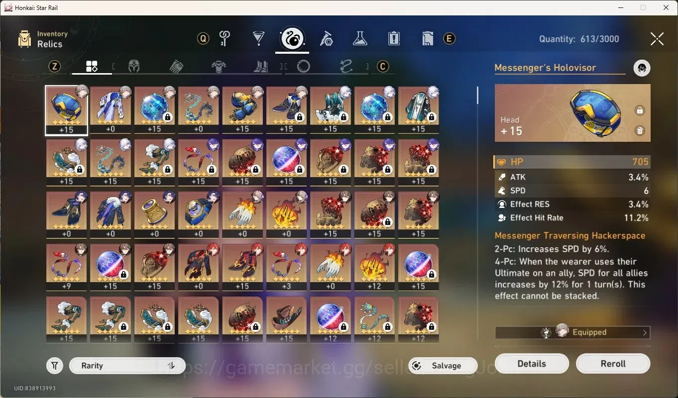 Honkai Star Rail Accounts Others ASIA|TL 65|5 Limited [Yao Guang Eidolons 6],Acheron,Yunli,Blade,Seele|Mc 8