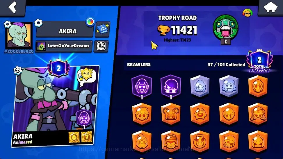 Brawl Stars Accounts 11K Trophy|27K Bling 302 Gem|57 Brawler 5 Max Lvl| image 2
