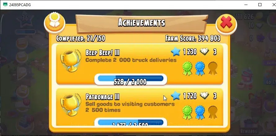 Hay Day Accounts Level 36 | Barn Storage 1000 + Silo Storage 500 | 111,6k Coins,10 Dm |CN ON|Log Supercell ID|Take 9