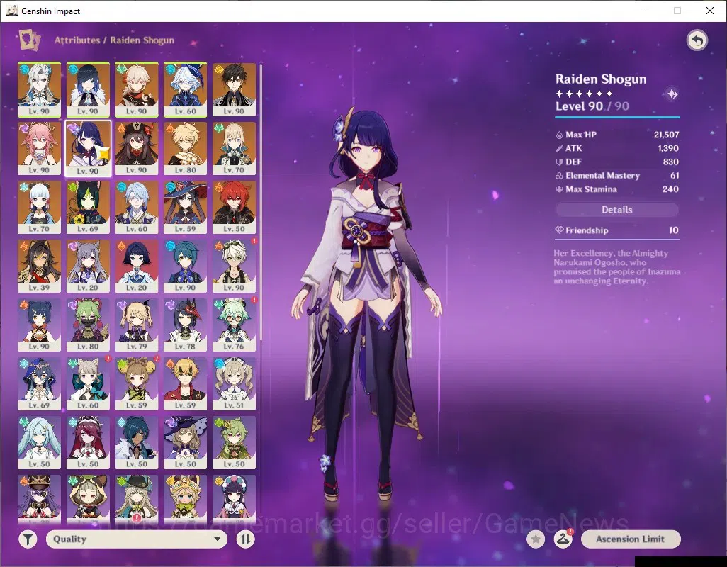 Genshin Impact Accounts ASIA|AR 50|10 Limited + 3 (*5Weapon)|Neuvil,Furina image 9