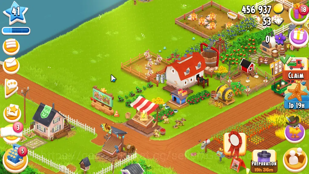 Hay Day Accounts Level 41 | Barn Storage 1050 + Silo Storage 625 | 456k Coins, 53 Diamonds |CN ON|Log Supercell ID|Take 4