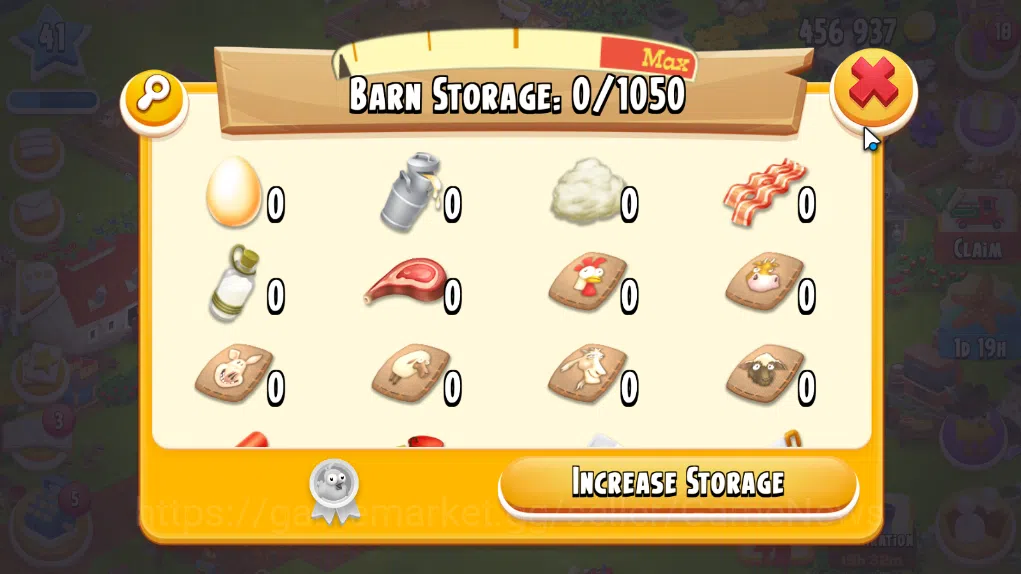 Hay Day Accounts Level 41 | Barn Storage 1050 + Silo Storage 625 | 456k Coins, 53 Diamonds |CN ON|Log Supercell ID|Take 7