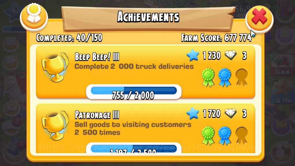 Hay Day Accounts Level 41 | Barn Storage 1050 + Silo Storage 625 | 456k Coins, 53 Diamonds |CN ON|Log Supercell ID|Take 9