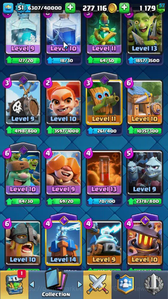 Clash Royale Accounts Lv 51|Trophy 9092|KTL 14|Limited Skin|Card 121|Wil image 10