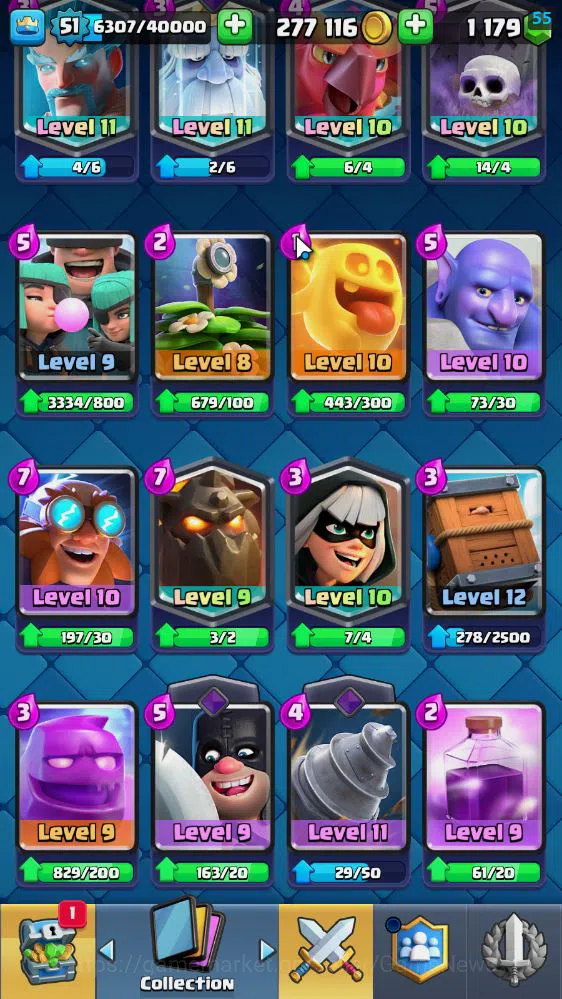 Clash Royale Accounts Lv 51|Trophy 9092|KTL 14|Limited Skin|Card 121|Wil image 12