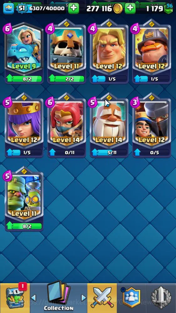 Clash Royale Accounts Lv 51|Trophy 9092|KTL 14|Limited Skin|Card 121|Wil image 14