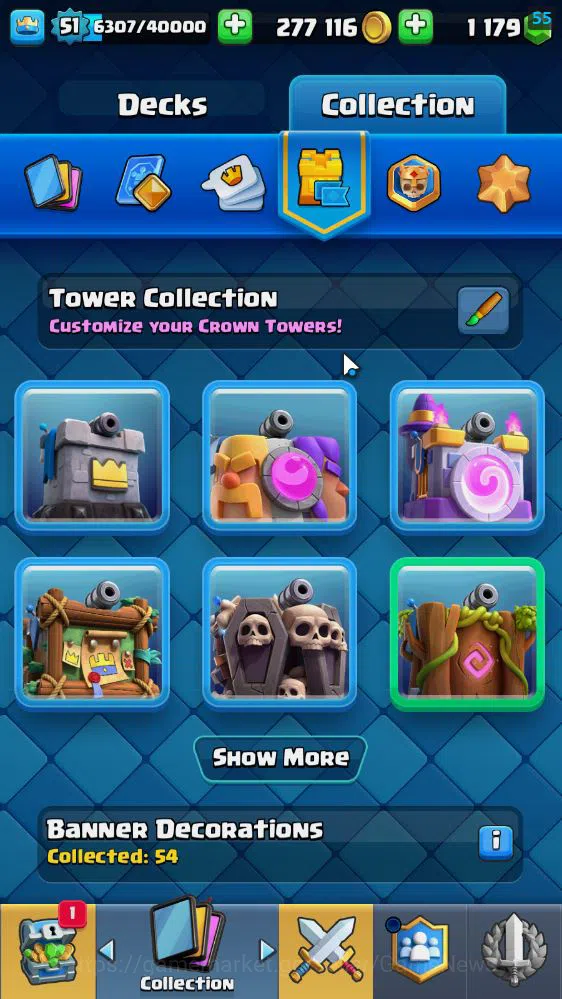 Clash Royale Accounts Lv 51|Trophy 9092|KTL 14|Limited Skin|Card 121|Wil image 16