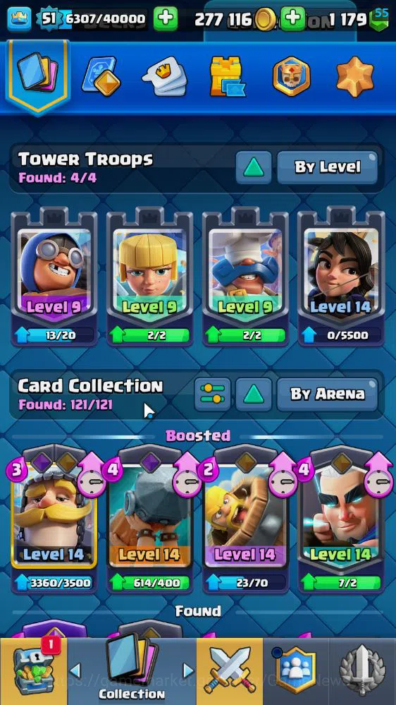 Clash Royale Accounts Lv 51|Trophy 9092|KTL 14|Limited Skin|Card 121|Wil image 4