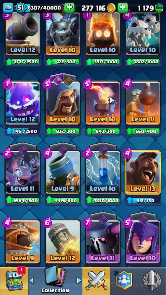 Clash Royale Accounts Lv 51|Trophy 9092|KTL 14|Limited Skin|Card 121|Wil image 8