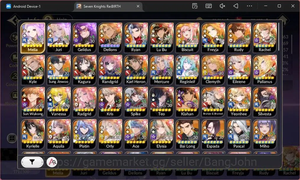 Seven Knights Re:Birth Accounts Global|3 EX7(Fai,Juri,Gelidus)|8 TC6 Dellons,Ryan, image 2