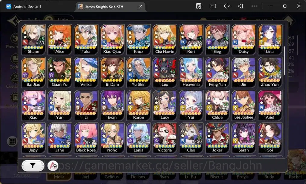 Seven Knights Re:Birth Accounts Global|3 EX7(Fai,Juri,Gelidus)|8 TC6 Dellons,Ryan, image 3