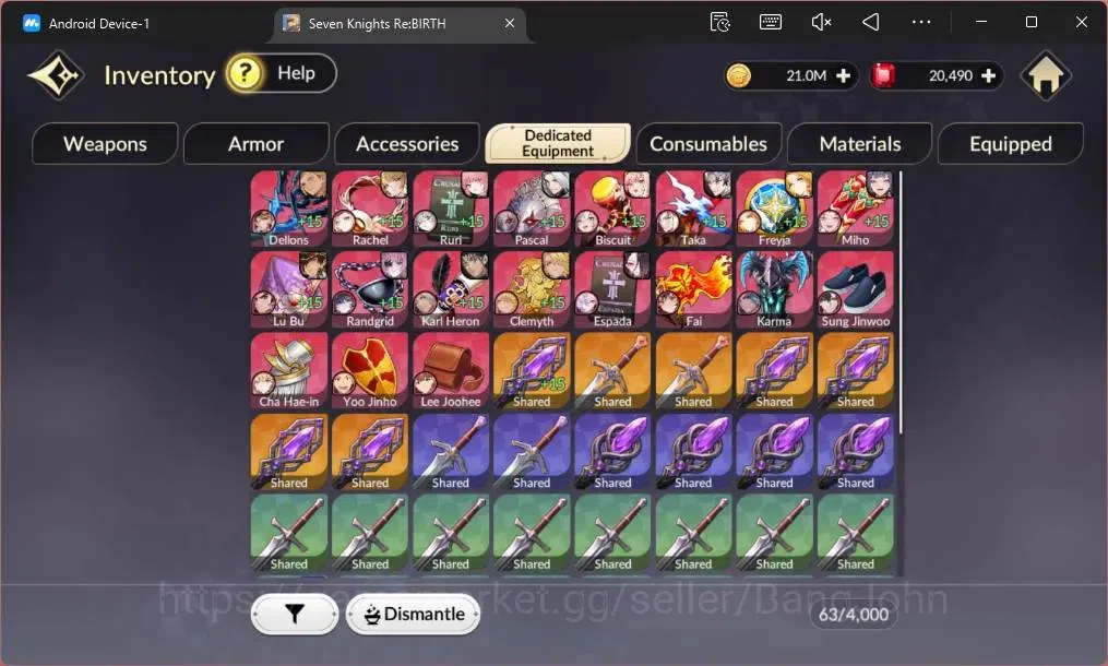 Seven Knights Re:Birth Accounts Global|3 EX7(Fai,Juri,Gelidus)|8 TC6 Dellons,Ryan, image 9