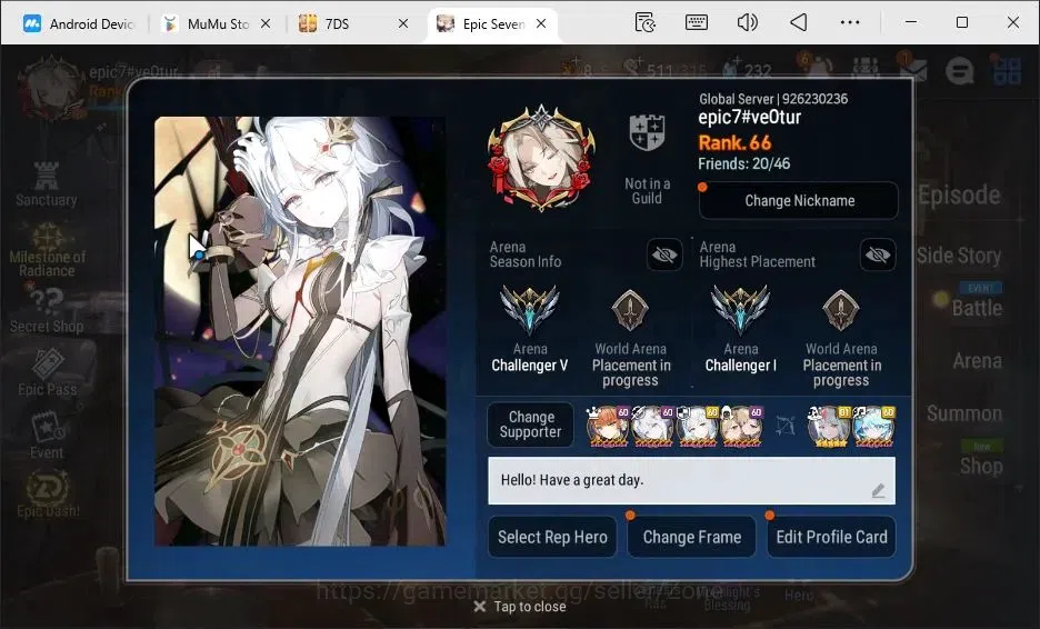 Epic Seven Accounts Global|15ML|Arby, LQC, Belian, C.Lilias + 11 other image 2