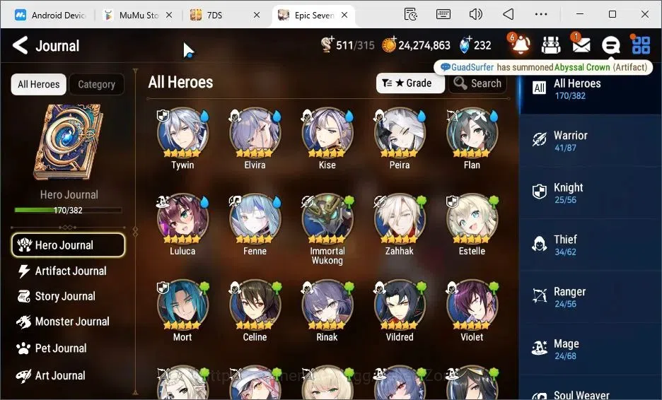 Epic Seven Accounts Global|15ML|Arby, LQC, Belian, C.Lilias + 11 other image 6