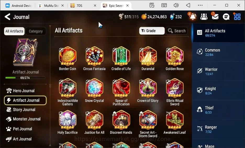 Epic Seven Accounts Global|15ML|Arby, LQC, Belian, C.Lilias + 11 other image 8
