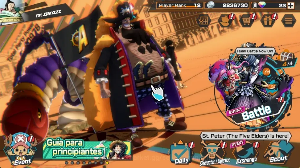One Piece Bounty Rush Accounts High-End Android |PR 12|4 Ex|1Max|St.Shepherd,KozukiOden,Marshall D. T,Gol D. Roger|10 1
