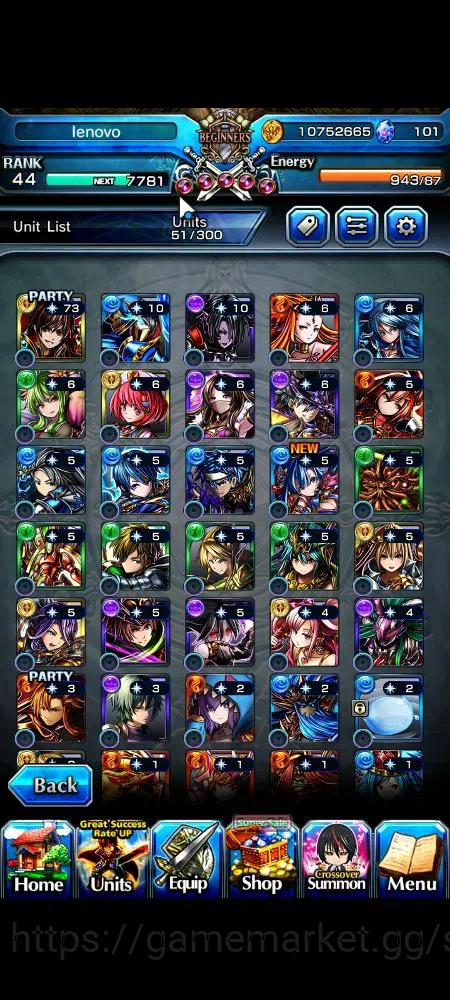 Grand Summoners Accounts Global|Rank 44|101 cc|3 Ascend+2 TW|[Demon Lord Ri image 5