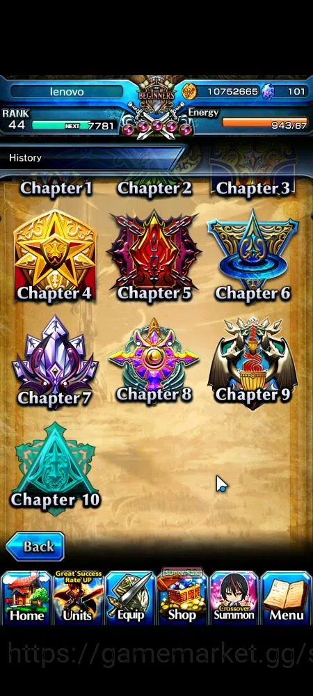 Grand Summoners Accounts Global|Rank 44|101 cc|3 Ascend+2 TW|[Demon Lord Ri image 9