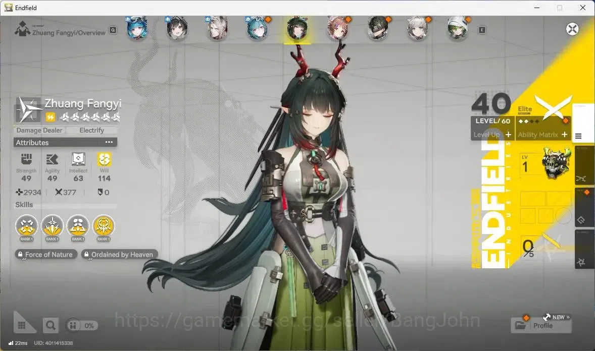 Arknights: Endfield Accounts Asia | Lv37|1 Limit (Z.Fangyi+Sign)|STD Ardelia+Si image 5