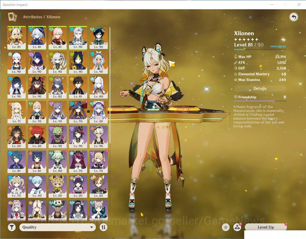 Genshin Impact Accounts Mid Game ASIA| AR 59|14 limited +8(*5Weapon)|HuTao 3