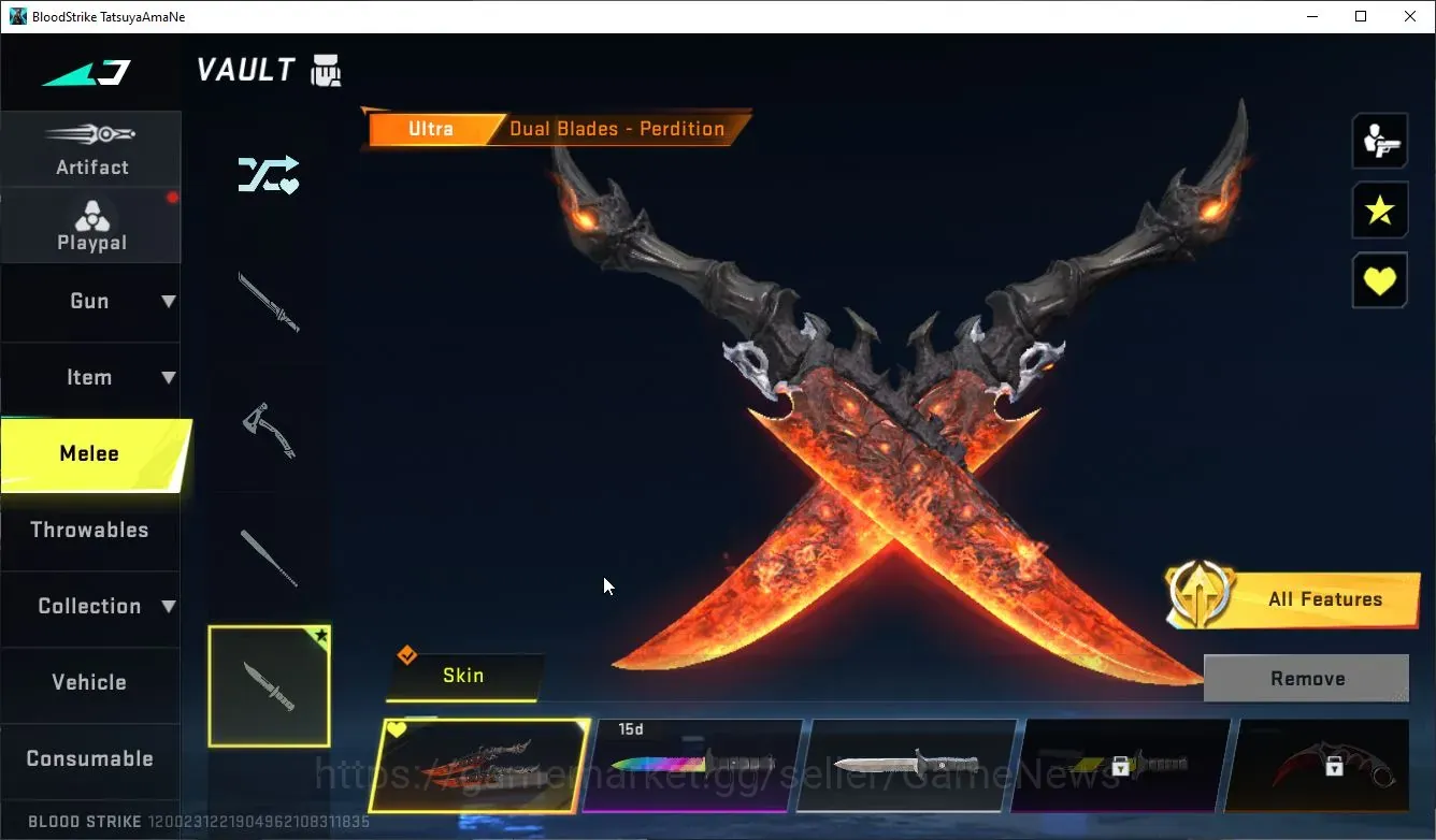 Blood Strike Accounts Collab Skin ASIA|2 ETERNAL Hank,Thompson,MP5,MP7+MELE DualBlade|Collab AOT 2-Zero,katya|OPM 1