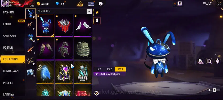 Free Fire Accounts Indonesia|M1887 Sterling C Lv6,Hand Of H,Emerald P image 6