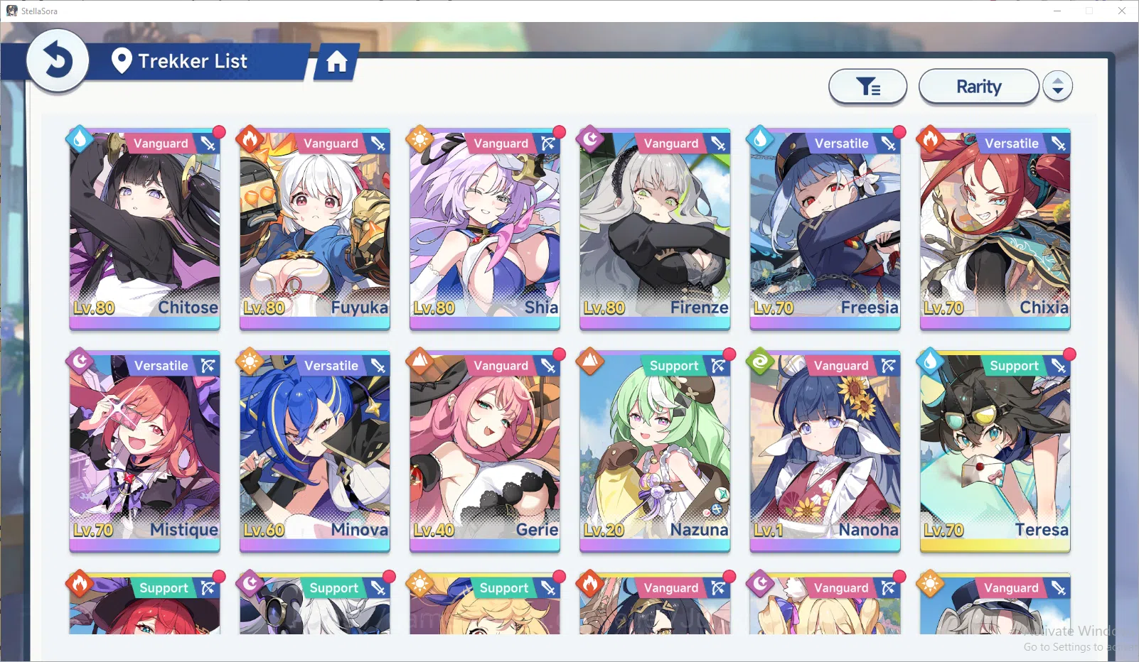 Stella Sora Accounts GLOBAL Lv32| 4.6k SDust| 11 SSR 4 Limit (Chitose,F image 2