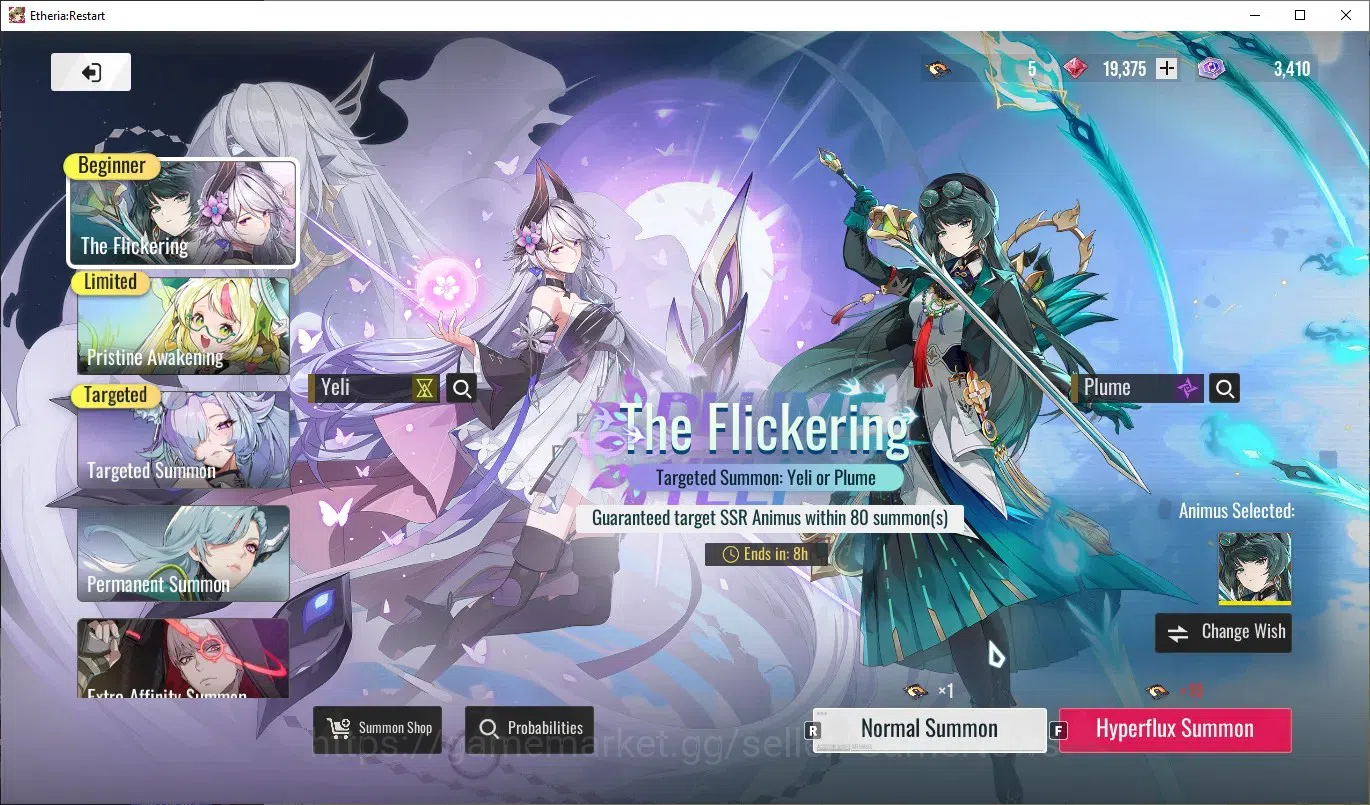 Etheria: Restart Accounts Mid‑Tier GLOBAL-S25|Lvl 35|19K Cryst|20 SSR|[Lian,Plume,Kloss,Lingluo,Raymerry,Areal,Xiada,Etc]|1 20