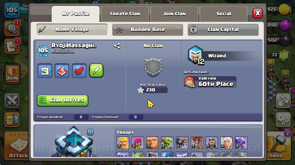 Clash of Clans Accounts Mid-Tier TH 13 - BH 6|Limited Skin|LV 105|HH 7|BK 46,AQ 46,GW 32,MP 43,RC 25|CN OFF|Protect ON|TAKE 2