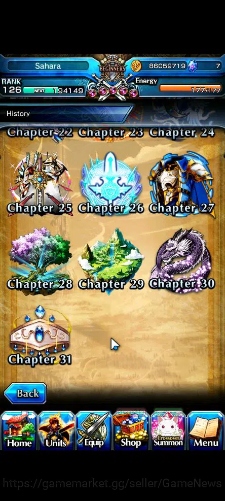 Grand Summoners Accounts Global|Rank 126|1 Sp.Art+93 RGB|34 Ascend|[Inumuta image 4